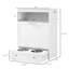 Tablette de rangement blanche pour aliments pour animaux de compagnie: gardez votre armoire d'alimentation blanche en ordre, organisez et laisses, y compris un support pour bols surélevés