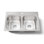 Verse Top-Mount Double-Equal Bowl Kitchen Sink with Single Faucet Hole
