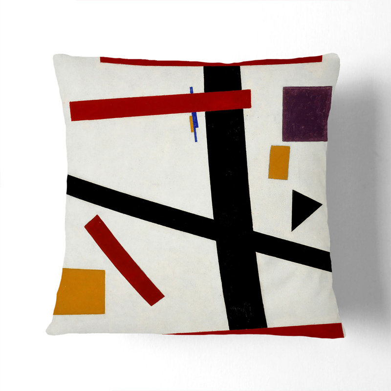 Square Cushion, 40cm H x 40cm W x 15cm D, White