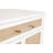 Wismar Double Door Cabinet Wooden Chest With Rattan Front Inlay, White