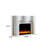 59.06"Modern Minimalist Solid Wood Electric Heating Fireplace