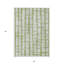 Tapis intérieur lavable rayé vert et gris 3 pi x 5 pi