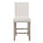 Transitional Square Bar Table And Stools , Natural Color Marble With Solid Back For Dining