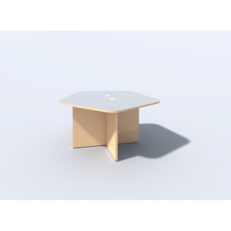 Table de conférence octogonale avec modules d'alimentation, Hi Teck