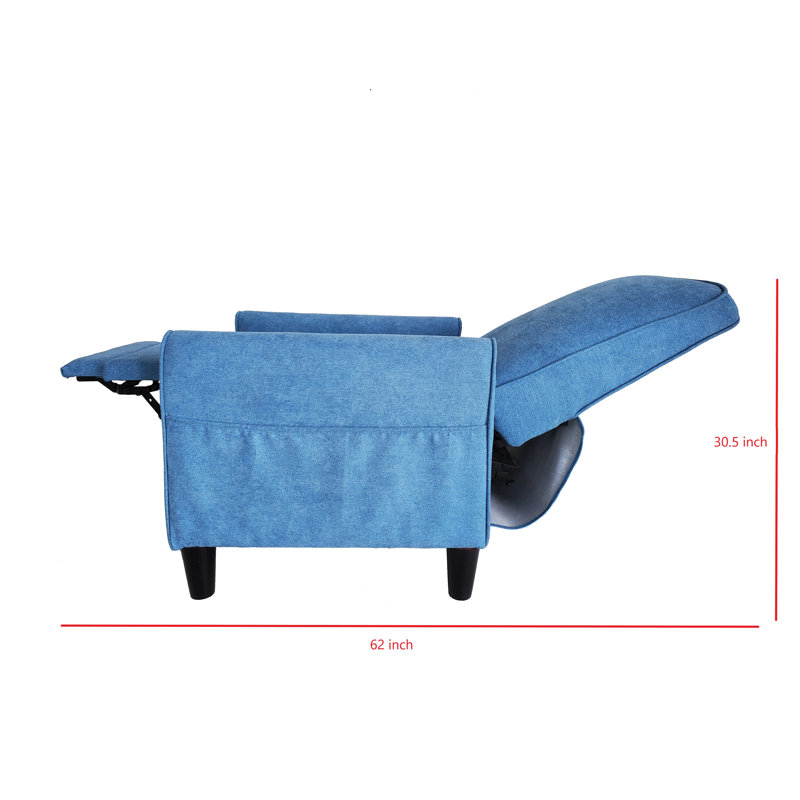 Fauteuil inclinable manuel standard Atmore, Mélange de polyester bleu