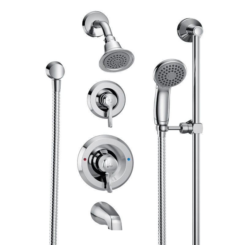 Commercial M-Dura Complete Shower Faucet, Chrome