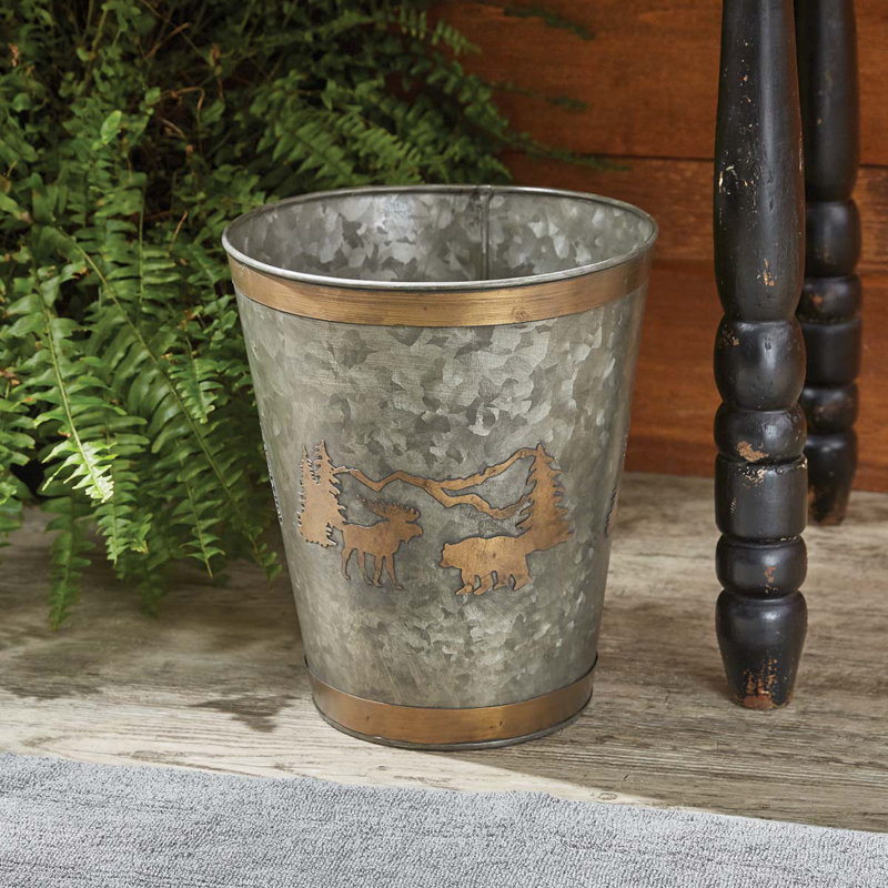 Metal Open Waste Basket - 3.5 Gallons