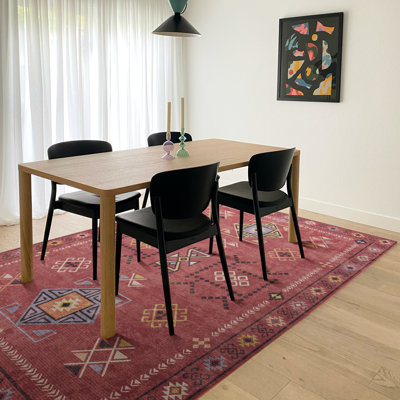 Tapis rouge / crème Maril Austell