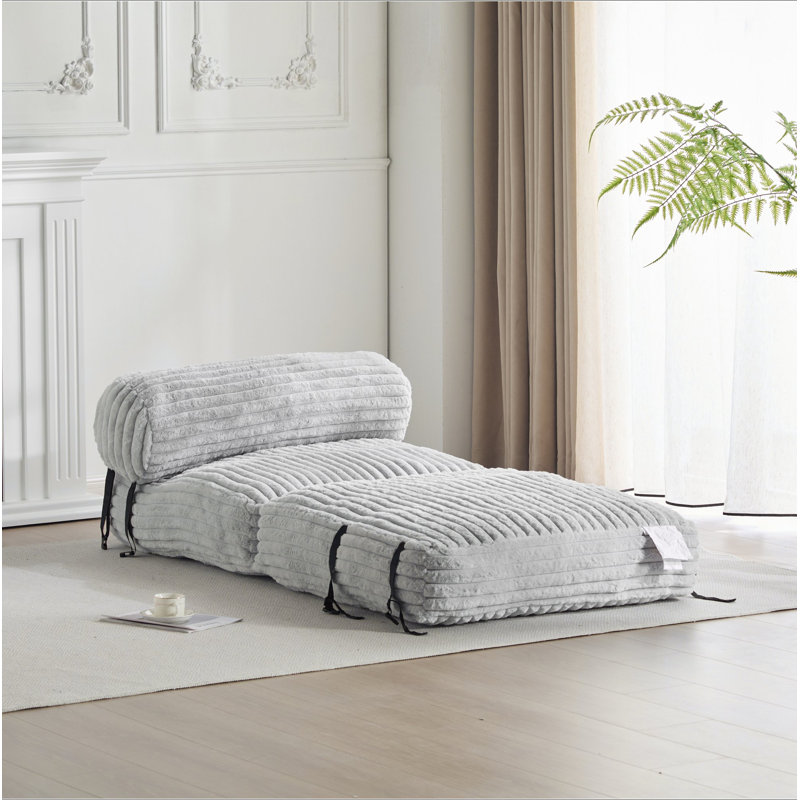 Fauteuil à billes pliable Latina, gris clair