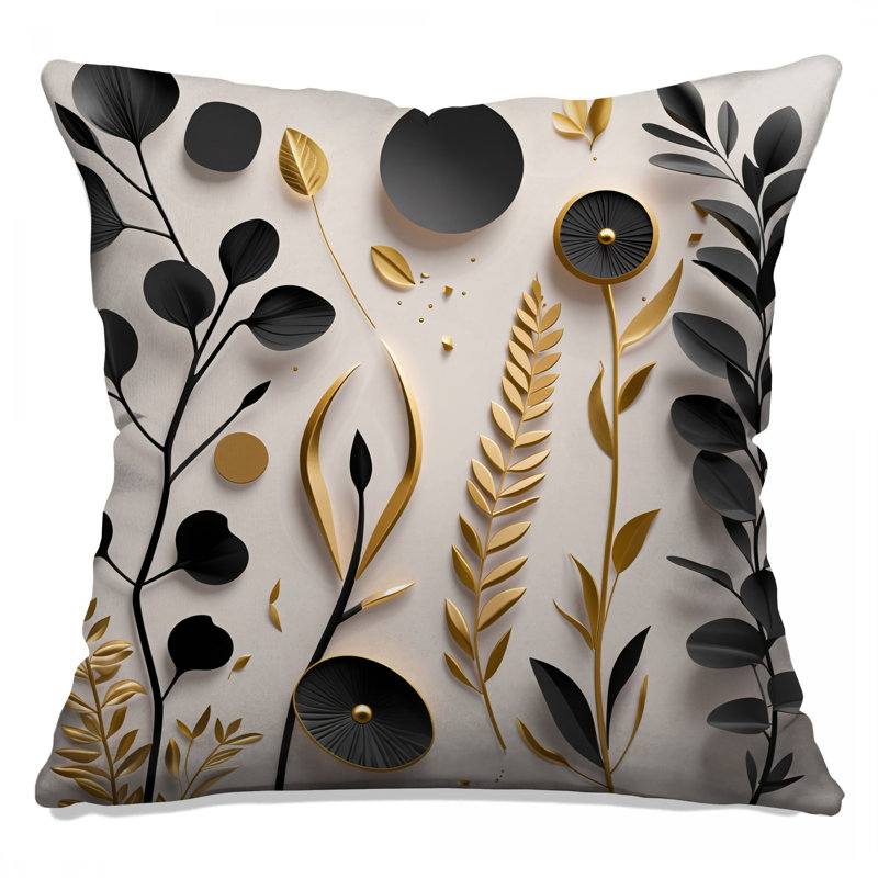 Coussin Floral, 14 X 14 pouces