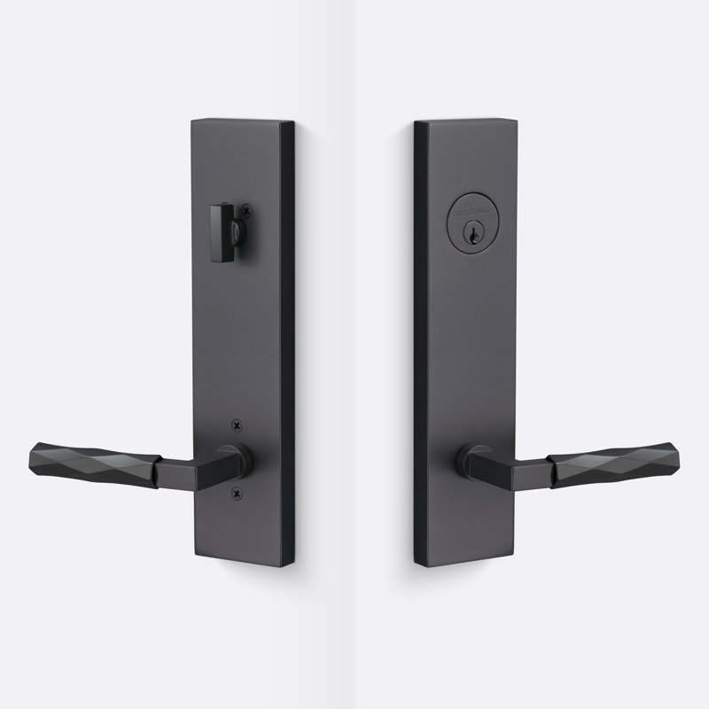 Fausse rosette Levanto, poignée Vertex, Noir mat