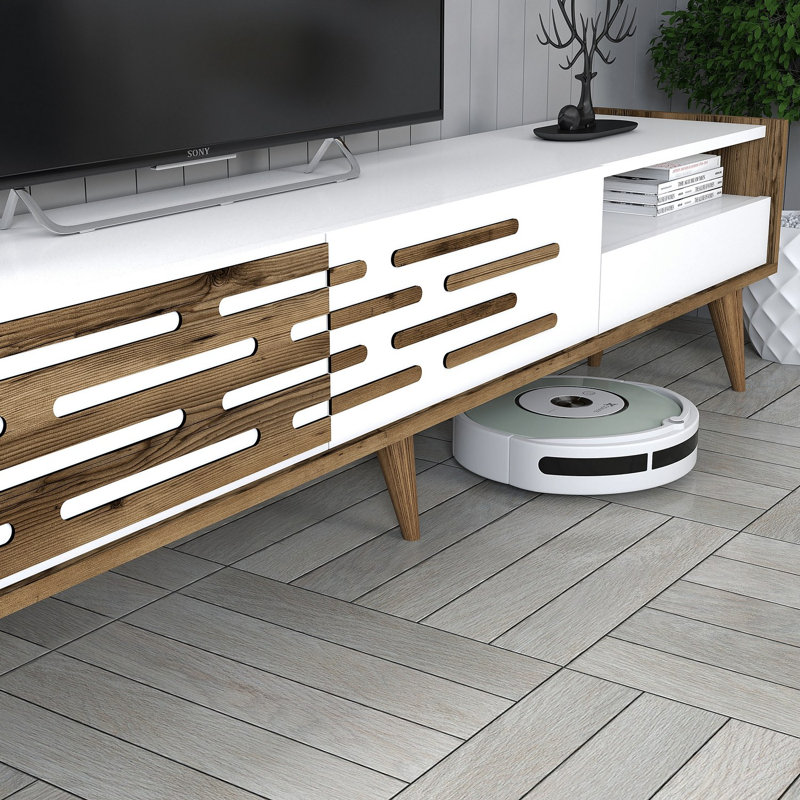 Keikei TV Stand, Cream/Brown