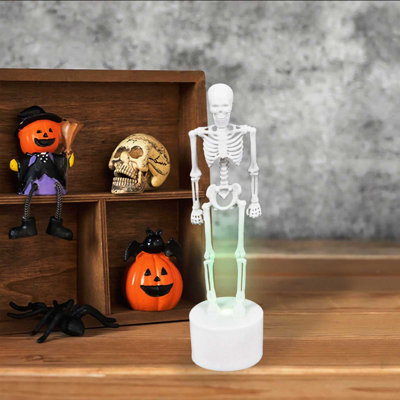 LED Mini Night Lamp Color Changing Desktop Halloween DecorLamp Night Skeleton Lights  Lamp Home Decor