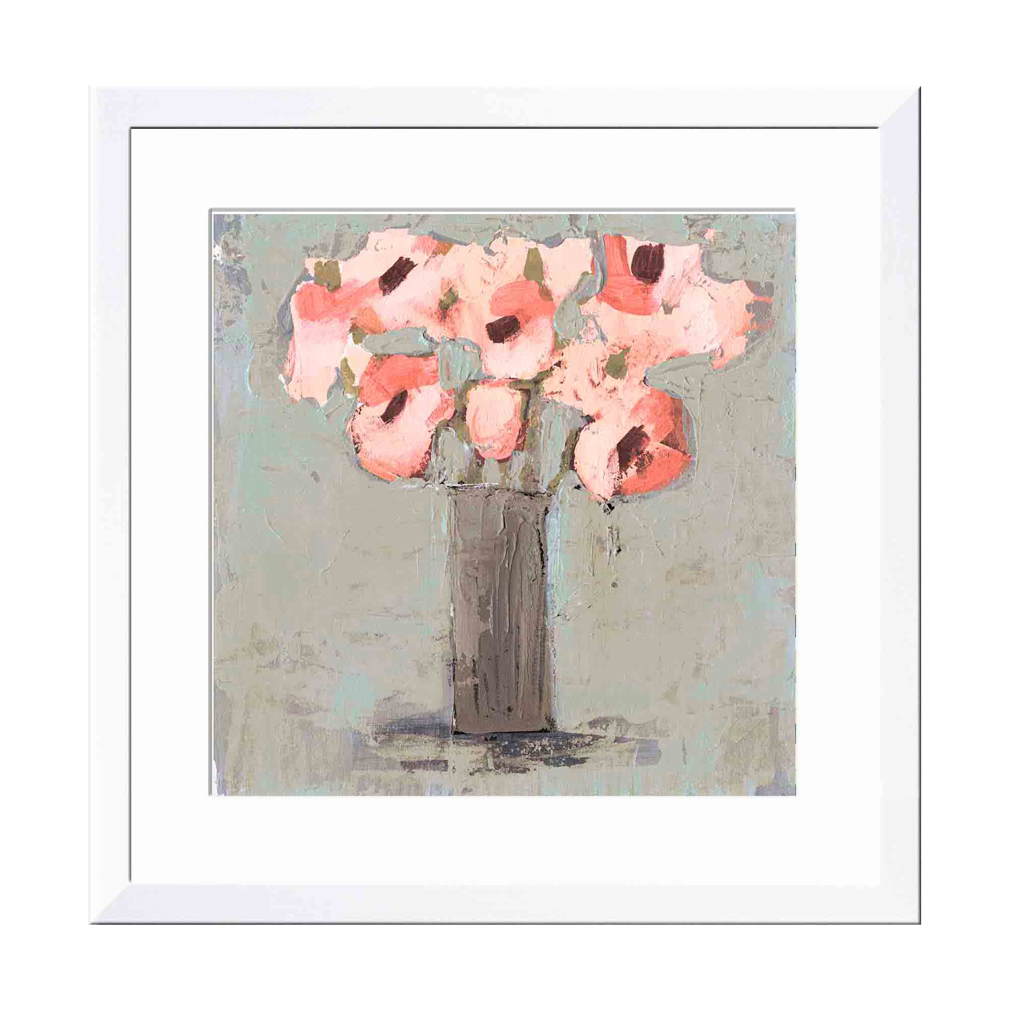 Pale Rustic Bouquet I by Victoria Borges, White, 36"H x 36"W