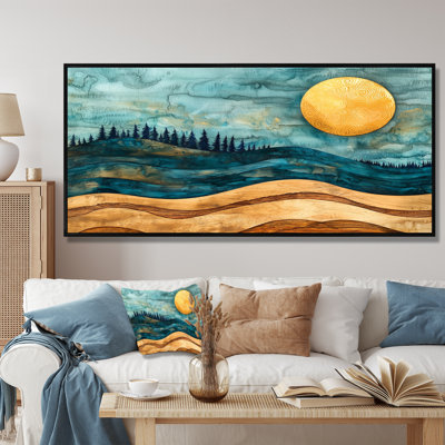 «Sahara Landscape Amber River Colors II» - art mural désert