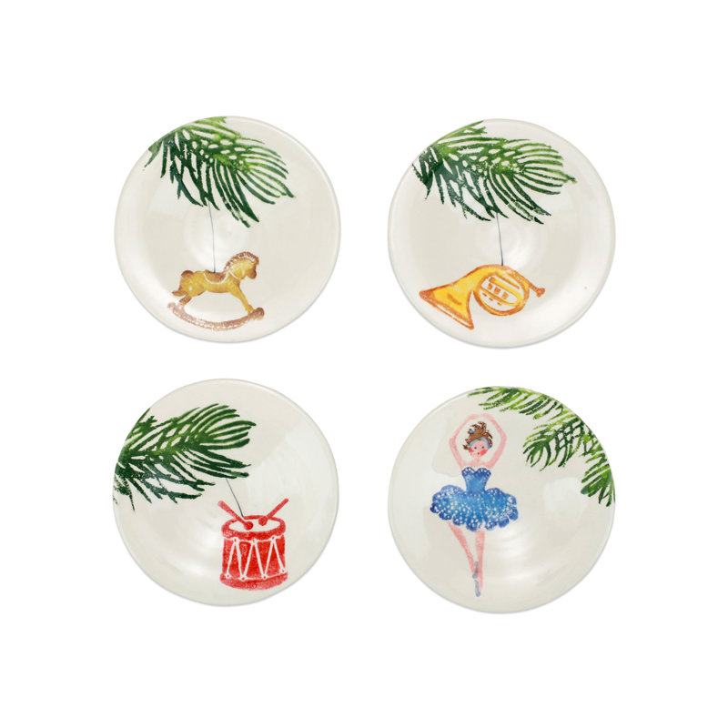 Assiettes à casse-noisettes assorties - ensemble de 4