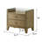 2-Drawer Glass Top Nightstand Natural Pine