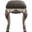 Tabouret de chambre gris et blanc rétro avec structure de siège stable