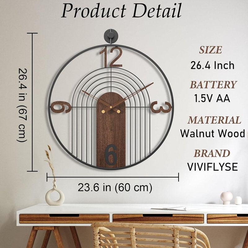 Azayla Metal Wall Clock