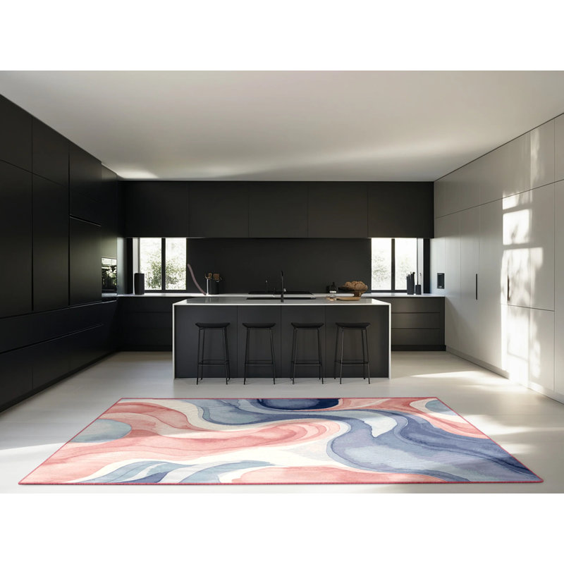 Blush Cascade Rug, Square 7'