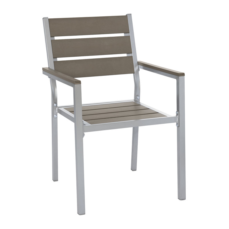 Chaise de patio Ellenton, Argent/Brun