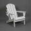 Chaise Adirondack pliante avec porte-gobelet double - Chaise Adirondack en composite avec texture bois - Blanc-880717414