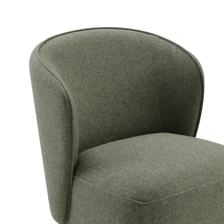 AllModern Niha Polyester Blend Upholstered Back Side Chair With Caster &  Reviews