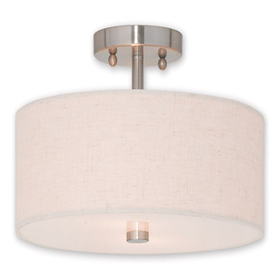 Fabric Semi Flush Mount