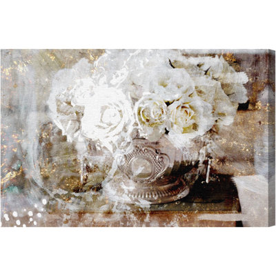 Floral and Botanical Glam Serving Roses Florals - impression d'art graphique