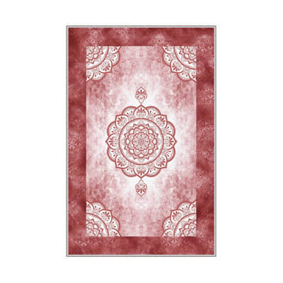 Premium Woven Carpet (23.6 x 39.4 inches), 100% Polyester, Antibacterial, Non-Slip PVC Underside | 8 mm Pile Height, 650 gr/m² | Machine Washable, 3D Digital Printing, Ideal for Home & Office Decor