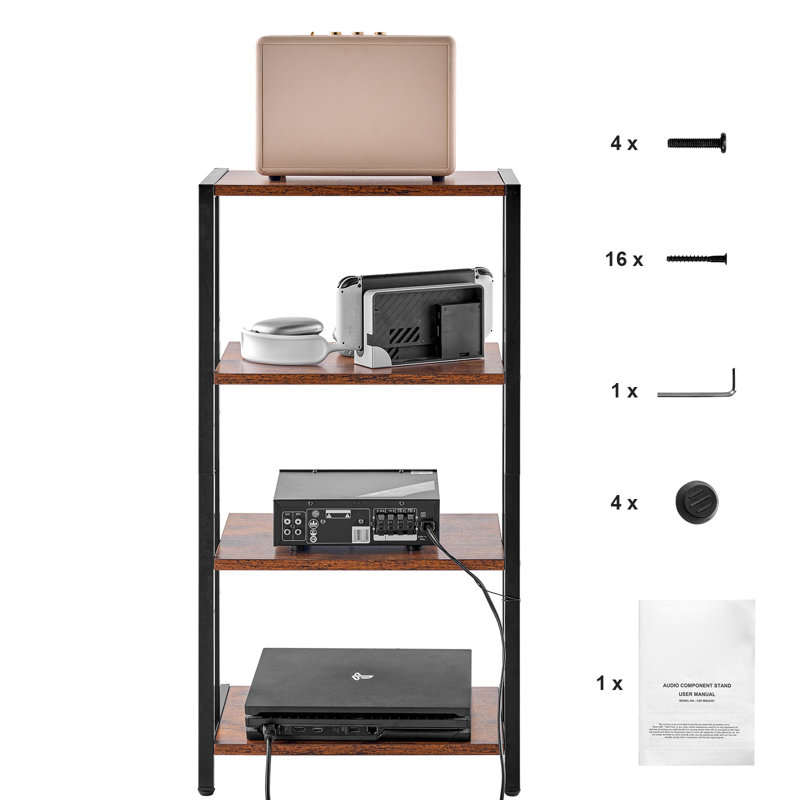 Metal 15.2cm H Media Shelves