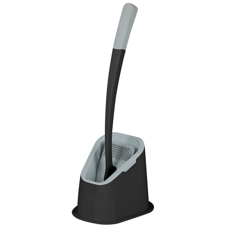 Bath Bliss Contoured Toilet Brush In Black