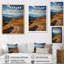 Route dans le désert III - impressions sur toile, paysage et nature-91362119-91362125