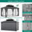 Heavy Duty Aluminum Hardtop Gazebo with Double Metal Roof, Mosquito Netting & Privacy Curtains, Weather-Resistant Outdoor Pavilion, Black Spray + Gray Cloth Black Mesh,-124964974