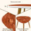 Ensemble de 2 tables basses gigognes Triangle