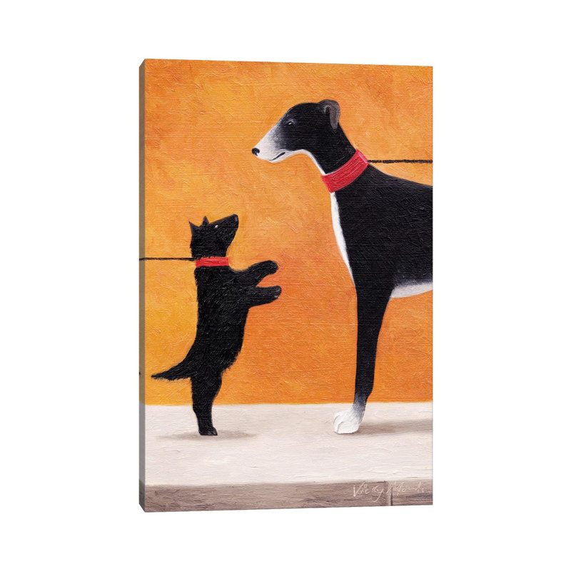 Big Hound by Vicky Mount - Painting on Canvas, Wrapped Canvas, 30.48 cm H x 45.72 cm W