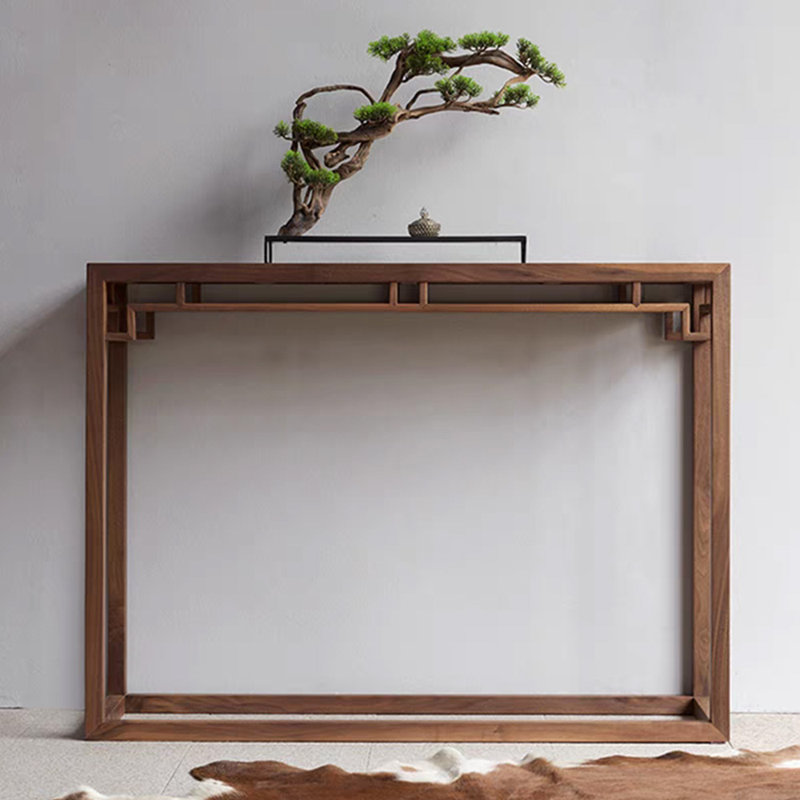 Nouvelle table d'entrée en bois massif de style chinois, H 32,2 po x l 55 po x P 13,7 po