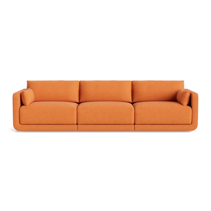 Eva Modular Sofa, Performance Weave - Carrot