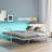 White Metal Twin Size Daybed With Led & Adjustable Trundle-656306279