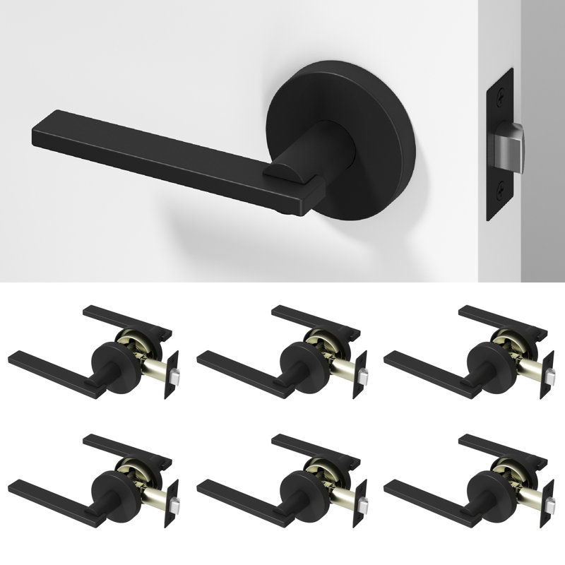 Poignée de porte Valli Design moderne dissimulé pour (couloir et garde-robe) - Style minimaliste élégant en noir mat