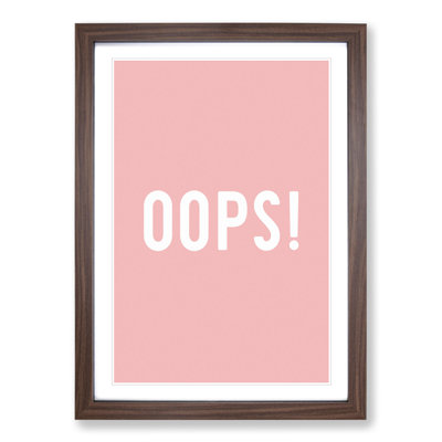 Oops - Picture Frame Typography