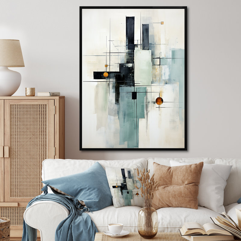 «Jacayden Grey», impression sur toile, H 32 po x l 16 po x P 1 po, Cadre flottant noir
