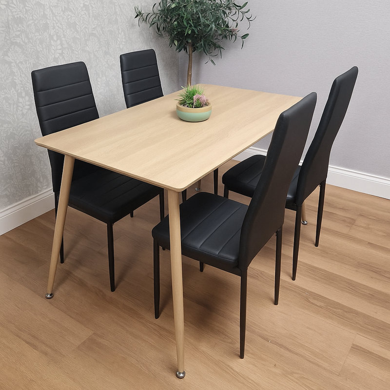 4 - Person Dining Set, Black