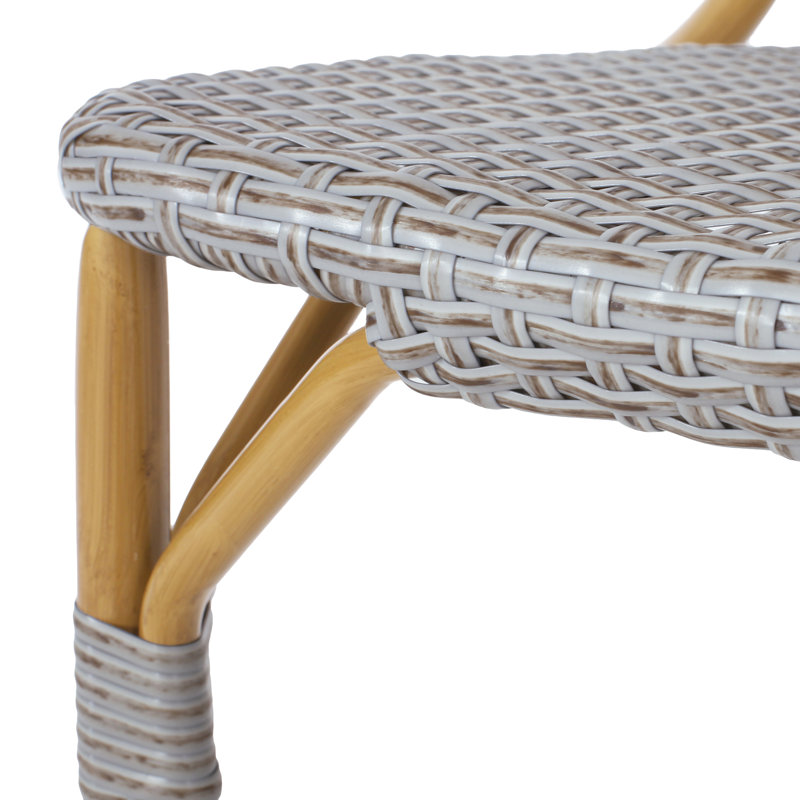 Chaises d'extérieur pour 2 personnes, gris et aspect, aluminium, style français, meubles de jardin et gris, avec rouille