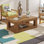 Table basse 39,4 po à 2 niveaux avec rangement Mid-Century - Rustic Farmhouse