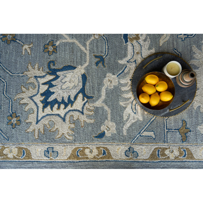 Newport hand-tufted New Zealand Wool Gray/Blue Area Rug, 14'X18'