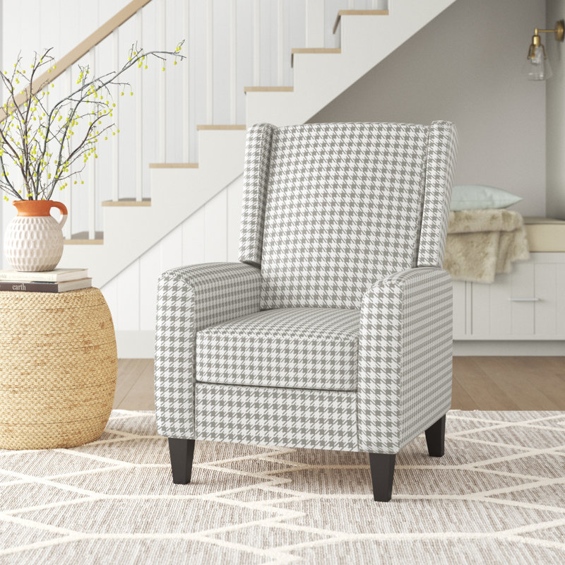 Fauteuil inclinable manuel 28,25 po Dolins, Pied-de-poule gris chiné