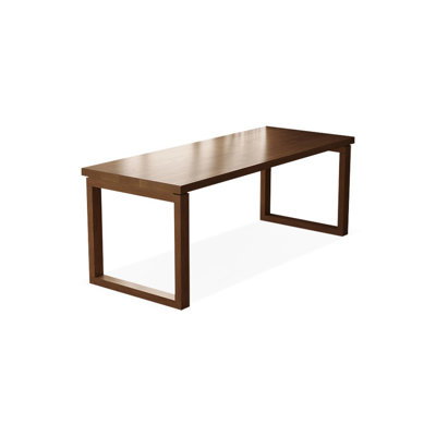 Bureau rectangulaire en bois massif noyer clair