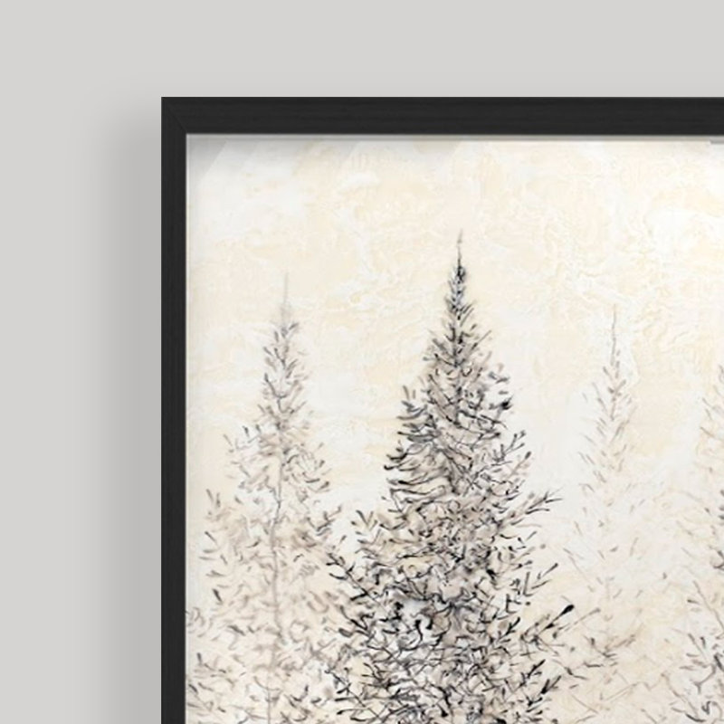 " Monoscape III " by Karen Biery, 20" H x 20" W, Floater Framed Print, Black