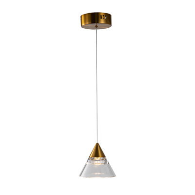 Luminaire suspendu moderne en acrylique 1 lumière DEL